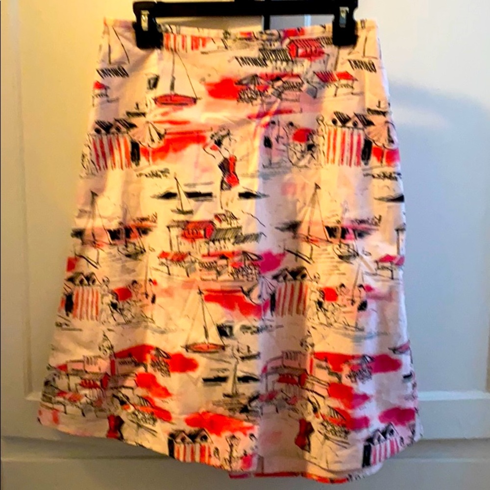 Axcess pink skirt with beachy print, size 10